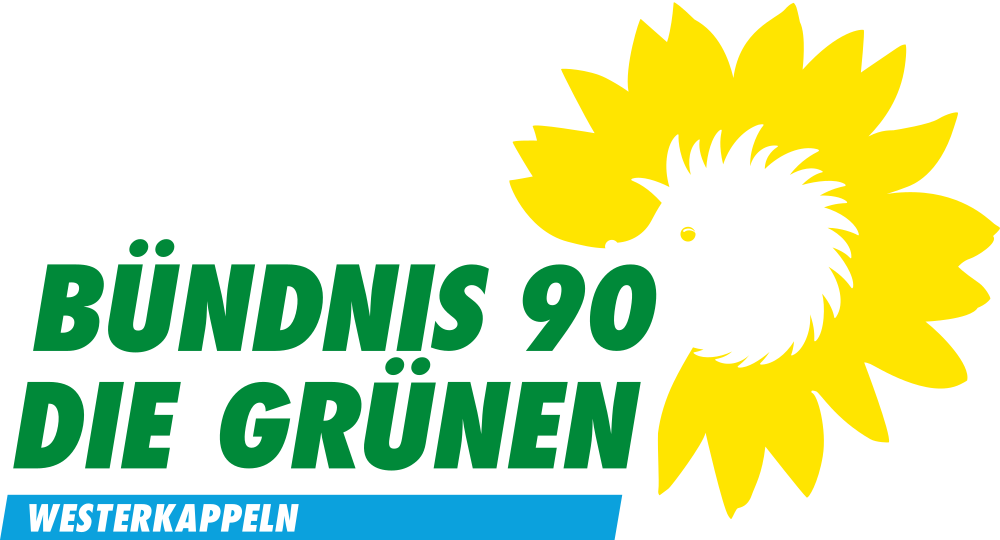 Logo von BÜNDNIS 90/DIE GRÜNEN Westerkappeln mit einem Igel in einer Sonnenblume